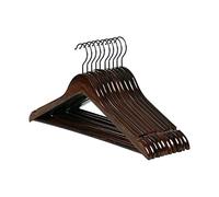 JINGYAN Cintres Classiques Solid Wood Clothes Hanger High-End Clothing Store Hotel Support Hanging Carved Accessories(1pcs Retro Color)