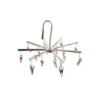 JINGYAN Cintres Pliant en acier inoxydable en chaussette sèche blanchisserie rack plat tête plate cintre AIRER rouille résistant à la