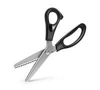 JINGYAN Ciseaux Steel Household Shears Comfort Grip Handled Professional Crafts Dressmaking Zig Zag Cut Scissors Sewing Fabric