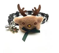 JINGYAN Colliers Classiques pour Chiens Collier de Compagnie Dessin animé Chaton Chippy Plaid avec Collier Chien Bell Chien Écharpe Accessoires for Animaux(Black White Plaid)