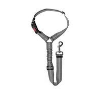 JINGYAN Colliers Classiques pour Chiens Nylon Pet Seat Belt Solid Color Lead Leash Backseat Adjustable Dog Harness Collar Pet Accessories(Grijs)