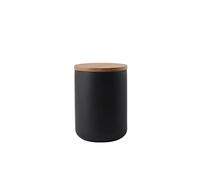 JINGYAN Conteneurs de stockage de café Kitchen Sealed Ceramic Spice Jar Candy Tank Container With Wood Lid Salt Storage Bottle Coffee Tea Caddy