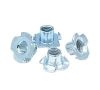 JINGYAN Contre-écrous 2pc Thickened Steel Four Claws Speaker Nut Blind Pronged Insert T-Nut(M3)