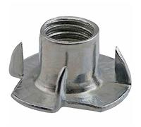 JINGYAN Contre-écrous Zinc Plated Four Claws Nut Speaker T-nut Blind Pronged Tee Furniture Hardware(M5)