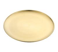 JINGYAN Corbeille de fruits et assiette de fruits 14/17/20/23/26 cm or fruits viande métal à manger disque assiette ronde gâteau Dessert vaisselle(17CM)