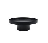 JINGYAN Corbeille de fruits et assiette de fruits 1Pc solide rond support plateau gâteau Dessert fruits pain écrou à Cupcake haut plaque fête fournisseur stockage décor de bureau(Black)