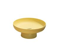 JINGYAN Corbeille de fruits et assiette de fruits Fruit Dish Round Drain Fruit Basket Modern Style Container for Kitchen Counter Table Centerpiece Decorative Home Decor(Yellow)