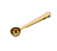 JINGYAN Cuillères à café 1PC 2 in 1 Coffee Scoop With Clip Stainless Steel Tea Measuring Cup Spoon Tool Drinking Accessories(B)