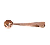 JINGYAN Cuillères à café 1Pcs Stainless Steel Coffee Spoon With Sealing Clip Ice Cream Tea Milk Powder Kitchen Accessories Wholesale(Light Grey)