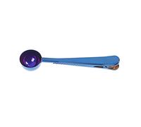 JINGYAN Cuillères à café 1Pcs Stainless Steel Coffee Spoon With Sealing Clip Ice Cream Tea Milk Powder Kitchen Accessories Wholesale(Blue)