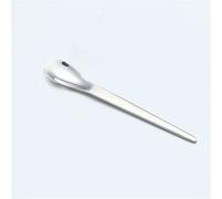JINGYAN Cuillères à café 304 stainless steel mini spoon ice cream fruit dessert tea rose gold coffee tableware(Silver)