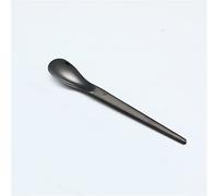 JINGYAN Cuillères à café 304 stainless steel mini spoon ice cream fruit dessert tea rose gold coffee tableware(Black)