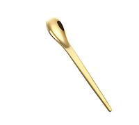 JINGYAN Cuillères à café 304 stainless steel mini spoon ice cream fruit dessert tea rose gold coffee tableware(Gold)