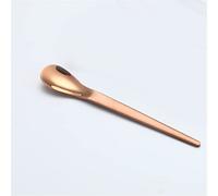 JINGYAN Cuillères à café 304 stainless steel mini spoon ice cream fruit dessert tea rose gold coffee tableware(Rose Gold)