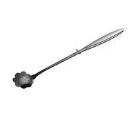 JINGYAN Cuillères à café Stainless Steel Spoon Long Handle Flowers Heart Shape Ice Tea Coffee Dessert Kitchen Drink Tableware Cutlery