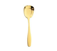 JINGYAN Cuillères à glace Square Flat-bottomed Rice Spoon Dessert Ice Cream Stainless Steel(Gold)