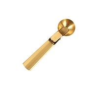 JINGYAN Cuillères à glace Stainless Steel Ice Cream Scoop with Trigger, Anti-Freeze Handle, Icecream Spoon Perfect for Gelatos, Frozen Yogurt, Sundaes(Gold)