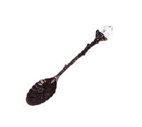 JINGYAN Cuillères à thé Carved Flower Crystal Coffee Teaspoon Colors Milk Spoon Ice Cream Tea Sugar Stirring Kitchen Accessory