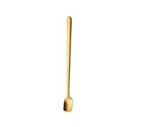 JINGYAN Cuillères à thé Coffee Spoon Square-Headed Teaspoon Long Handle Stainless Steel Cute Small Dessert Milk Tea Kitchen Tableware
