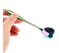 JINGYAN Cuillères à thé Heart Shape Coffee Spoon Dessert Sugar Stirring Spoons Teaspoon Dinnerware