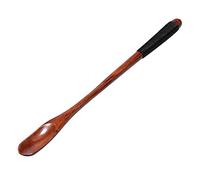 JINGYAN Cuillères à thé Long Handle Flower Tea Spoon Wrapped Wooden Wood Winding for Kitchen