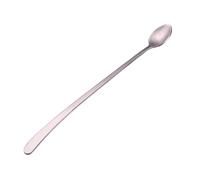 JINGYAN Cuillères à thé Long Handle Ice Cream Spoon Stainless Steel Coffee Teaspoon Round Shape Colorful Mixing Dessert Tea Drinking Tools