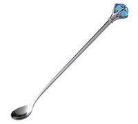 JINGYAN Cuillères à thé Long Handle Spoon Stainless Steel Coffee Mixing Sand Ice Dessert Cocktail Stick Honey