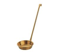 JINGYAN Cuillères à thé Long Handle Stainless Steel Round Meat Pie Spoon Fried Food Ladle Serving Kitchen