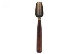 JINGYAN Cuillères à thé Metal Tea Spoon Stainless Steel Ebony Rosewood Teaspoon Set Bamboo Shovel Ceremony Accessories Tool