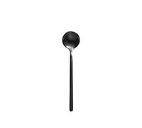 JINGYAN Cuillères à thé Small Spoon Coffee for Yogurt Ice Cream Dessert Long Handled Cutlery Kitchen Tainless Steel Round Teaspoon