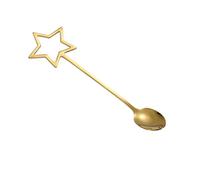 JINGYAN Cuillères à thé Stainless Steel Creative Coffee Spoon Coffeeware Teaspoons Ice Cream Dessert Kitchen Accessories Beautiful Tableware