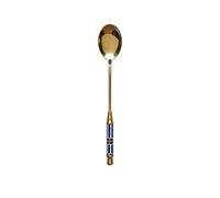 JINGYAN Cuillères à thé Stainless Steel Dessert Spoon Ceramic Long Handle Icecream Teaspoon Gold Coffee Cake Fruit Milk Kitchen Tableware