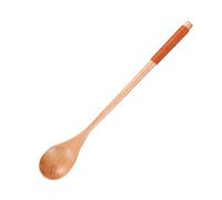 JINGYAN Cuillères à thé Wooden Spoons Large Long Handled Spoon Wood Rice Soup Dessert Coffer Tea Mixing Tableware