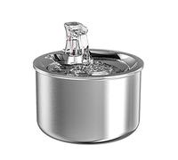 JINGYAN Distributeur d'eau pour Chien Automatic Stainless Steel Cat Water Fountain 2L Running Water Drinking for Cat Dog 4-Layer Filter Smart Pet Drinker Dispenser