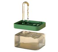 JINGYAN Distributeur d'eau pour Chien Cat Water Fountain Auto Filter Transparent Cat Drinker USB Electric Mute Recirculate Filtering Drinker for Cats Water Dispenser(Green)