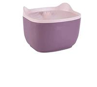 JINGYAN Distributeur d'eau pour Chien Pet Water Fountain 2.5L Capacity Automatic Water Dispenser for S/M Size Pet with Cat Ears Designed Bowl and USB Port(Purple)