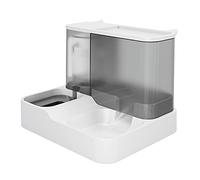 JINGYAN Distributeur d'eau pour Chien Practical Dog Water Food Bowl Water Dispenser for Pet Cat Lovely 2 in 1 Dog Feeder Food Container Bowl(Black)