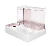 JINGYAN Distributeur d'eau pour Chien Practical Dog Water Food Bowl Water Dispenser for Pet Cat Lovely 2 in 1 Dog Feeder Food Container Bowl(Pink)