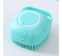 JINGYAN Éponges de bain Brosse en silicone pour mousse rapide, jolie brosse magique, massage complet du corps, accessoire de bain, douche pour animaux domestiques, vêtements remplaçables (bleu)