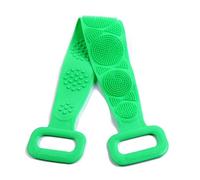 JINGYAN Éponges de bain nouvelles brosses magiques en silicone, serviettes de bain, brosse corporelle, ceinture, exfoliant pour le dos, pour laver la peau, douche pour le nettoyage de la maison (vert)