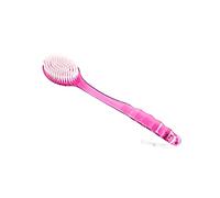 JINGYAN Éponges de douche Bath Brush Back Body Shower Sponge Scrubber Brushes With Handle Exfoliating Scrub Skin Massager Exfoliation Bathroom (K?rm?z?)