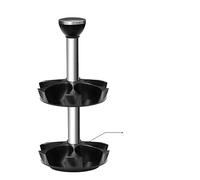 JINGYAN Étagère à épices Rotating Spice Jar Glass Bottle Pepper Sugar Salt Sealed Container Seasoning Box with Storage Rack Kitchen Accessories