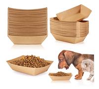 JINGYAN Gamelles pour Chien Disposable Dog Feeder Environmental Friendly Pet Convenient Feeding Bowl Paper Dinner Plate Dog Drinking Bowl 100