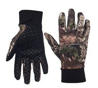 JINGYAN Gants pêche Anti Slip Gloves in Autumn and Winter Keep Warm 3D Bionic Leaf Camouflage Forest Photography Full Finger(L)