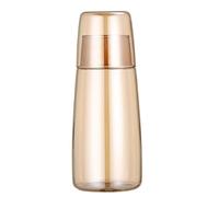 JINGYAN Gobelets Glass Water Bottle With Cup Set Drinkware Bedside Carafe with Tumbler Glasses Drinking Pitcher for Milk Beverage Tea