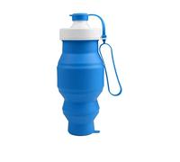 JINGYAN Gobelets Silicone Collapsible Water Bottles Foldable My Bottle Portable Camping ClimbingTravel Drink(Blue)
