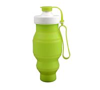 JINGYAN Gobelets Silicone Collapsible Water Bottles Foldable My Bottle Portable Camping ClimbingTravel Drink(Green)