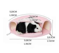 JINGYAN Hamacs pour Chats Small Pet Cage Mini Animal Hammock Small Pet Tunnel Cage Winter Pet Sleeping Bag Hammock(Pink,L)