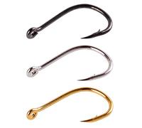 JINGYAN Hameçons de pêche 2-Pack Fishing Hook Set Carbon Steel Single Ring Fly Tool Thorn Carp Sea Accessories