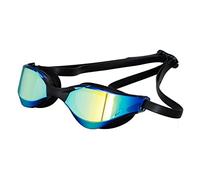 JINGYAN Lunettes de Natation Silicone Swimming Goggles Waterproof Plating Double Glasses Men Lens Pool Eyewear(Black)